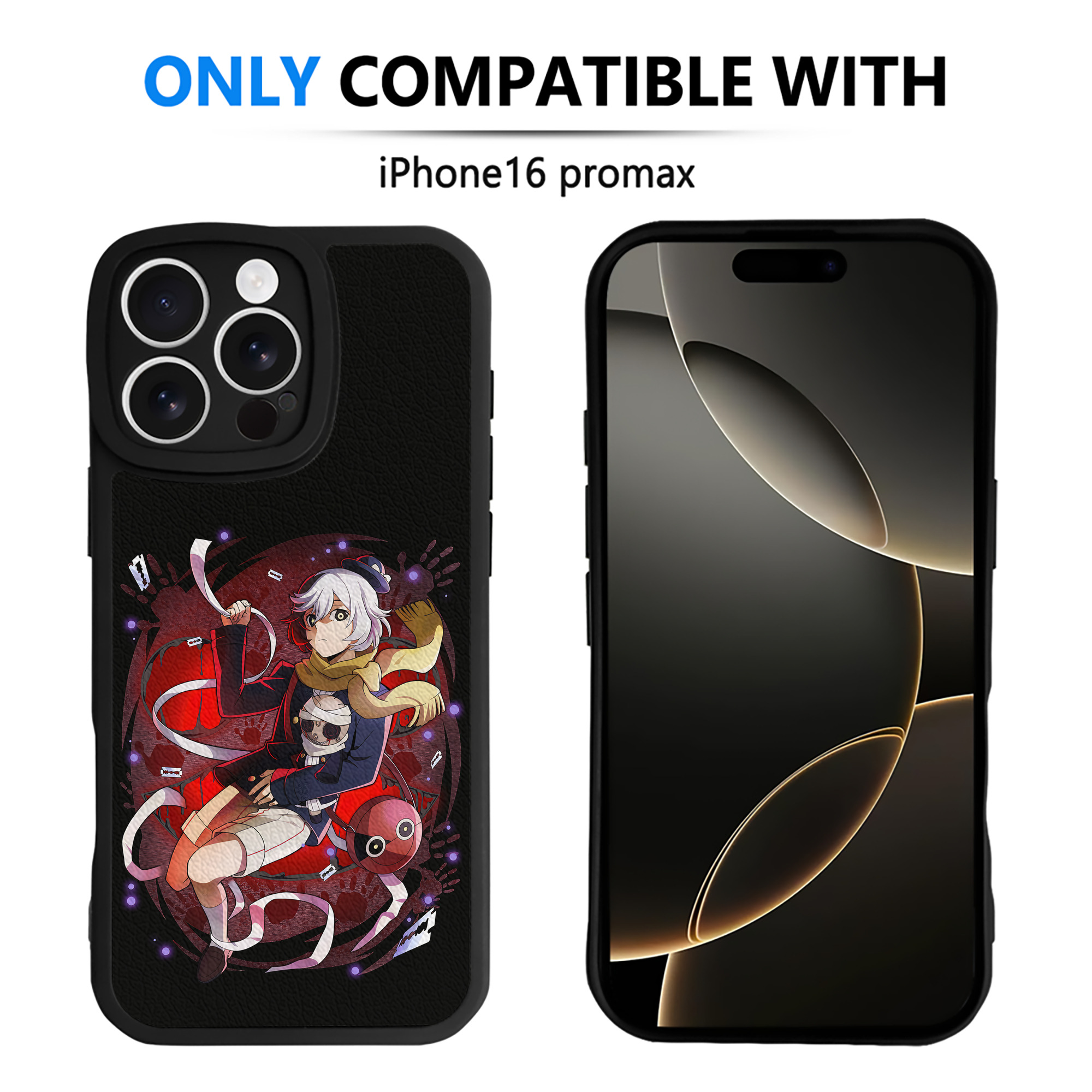 （画像用） 文豪ストレイドッグス Bungo Stray Dogs 【iPhone 16シリーズ対応】シリコンスマホケース（レザー調） 材質：シリコン